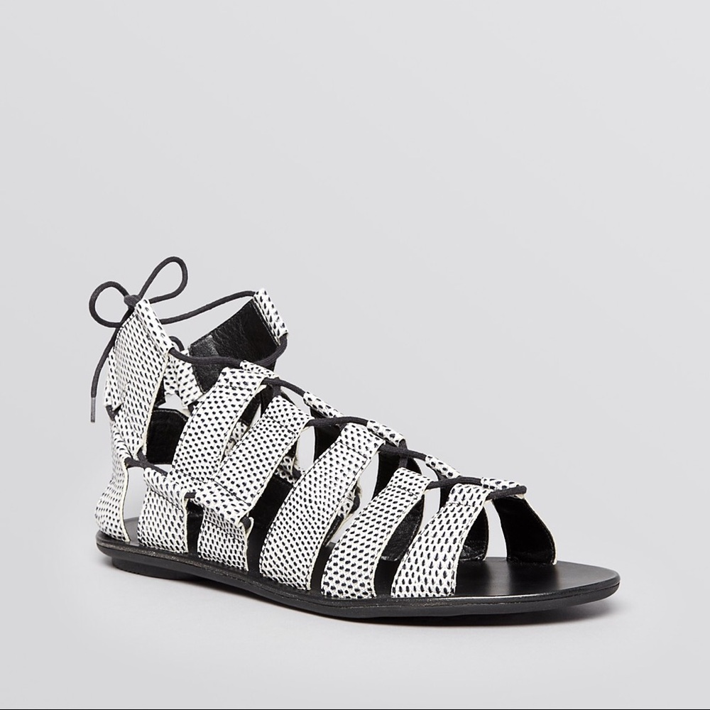 Loeffler Randall Black and White Sandals